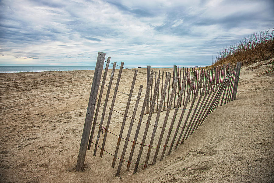 Sand Fences on the Crystal Coast Photograph by Bob Decker