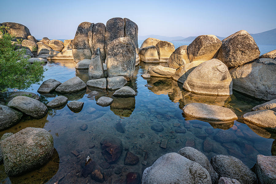 Sand Harbor Boulders at First Light Photograph by Ron Long Ltd Photography