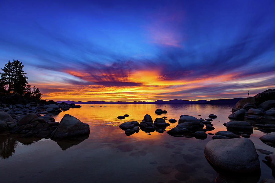 Sand Harbor Sunset Photograph by Ian Good
