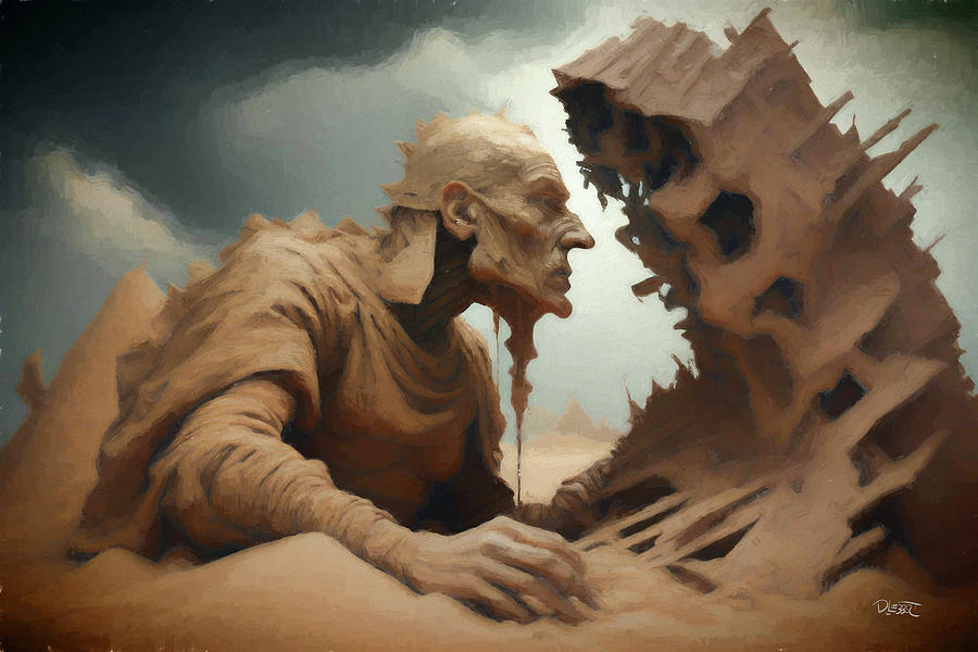 Sand Man Digital Art by David Luebbert
