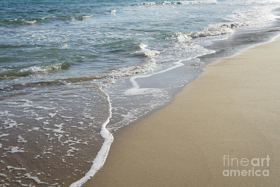 Beach Photograph - Sand meets water by Adriana Mueller
