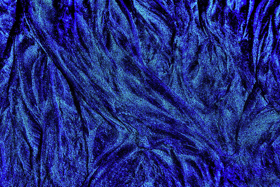 Sand Pattern At The Beach In Blue Digital Art by Bruce Block