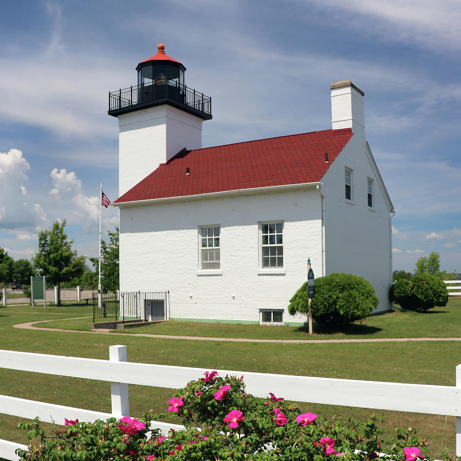 Sand Point Lighthouse Square Photograph