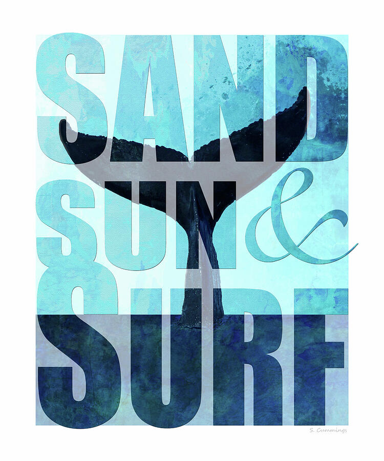 Sand Sun And Surf Beach Art Painting by Sharon Cummings