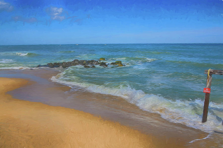 Sand, Surf and Sky artistic Photograph by Alan Goldberg