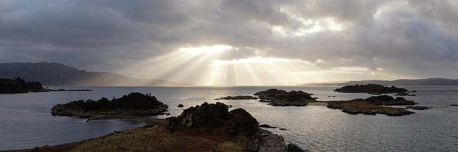 Sandaig Islands and bay sound of sleat Loch Hourn Scotland Panorama Photograph by Sonny Ryse