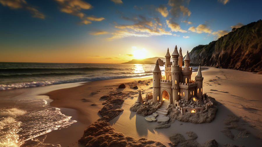 Sandcastle  Digital Art by Lori Grimmett