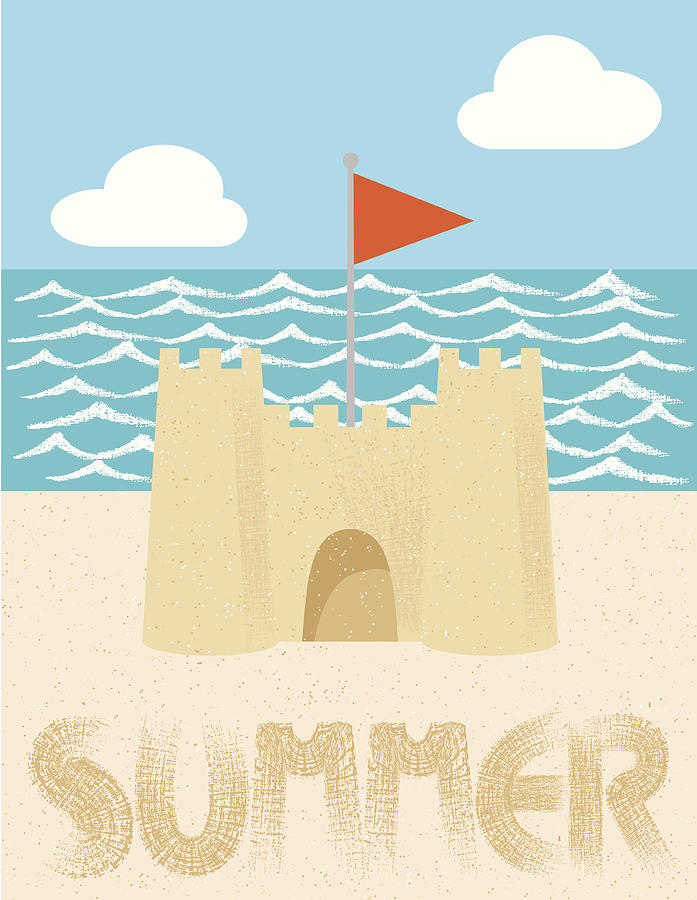 Sandcastle Drawing by Saemilee
