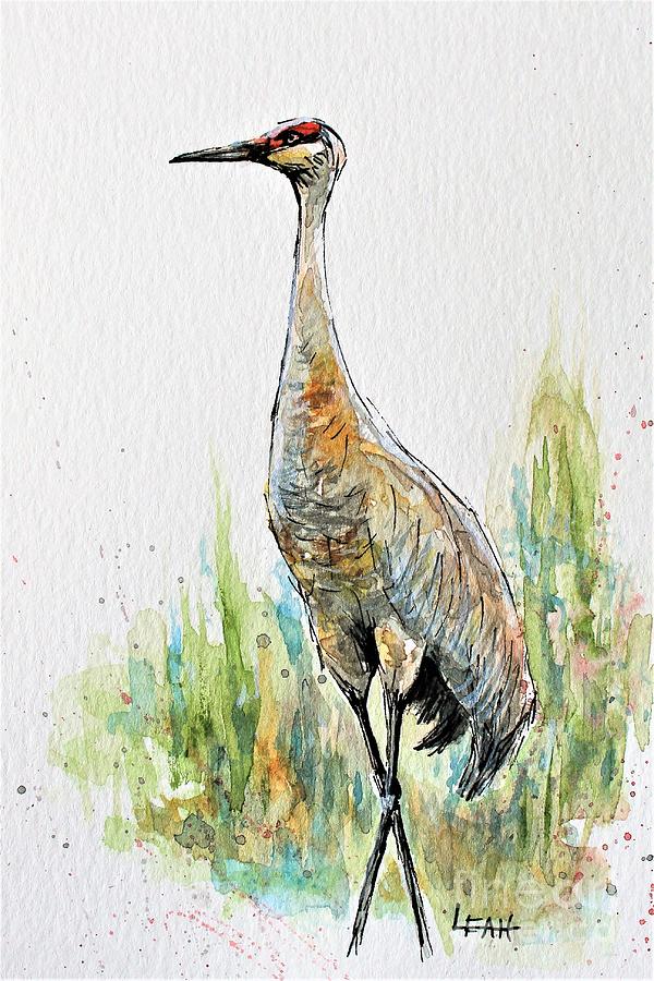 sandhill crane painting