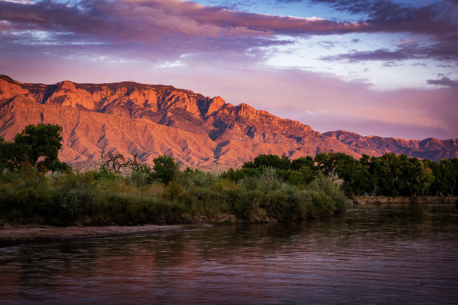 Sandias and the Rio Grande Photograph by Howard Holley - Fine Art America