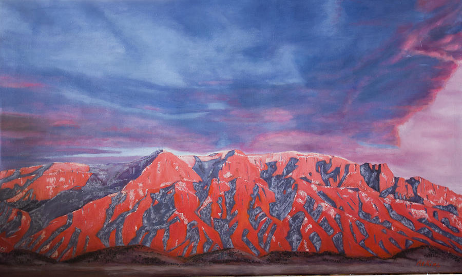 Sandias at Sunset Painting by Jack Atkins