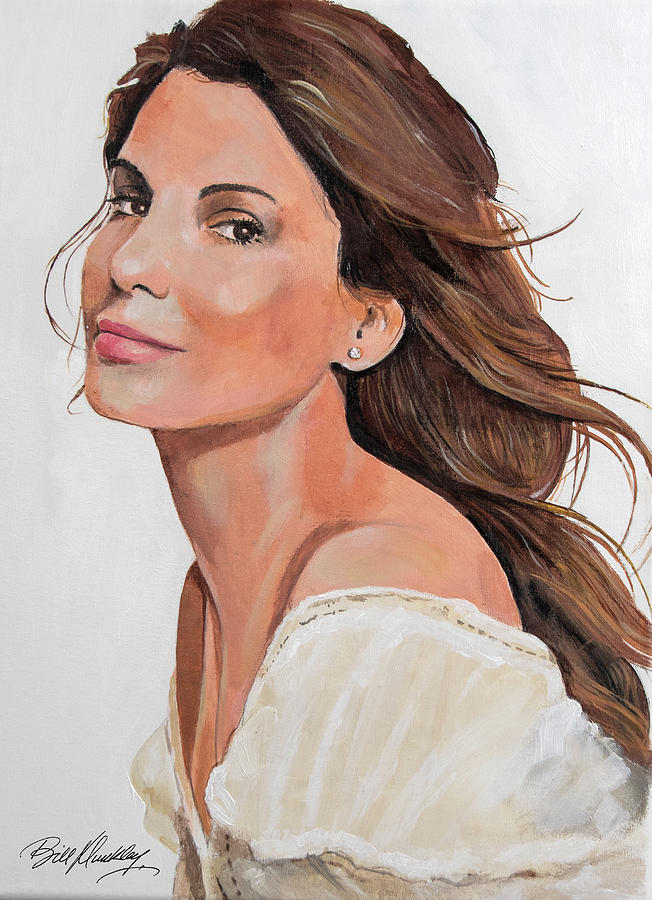 Sandra Bullock Painting by Bill Dunkley