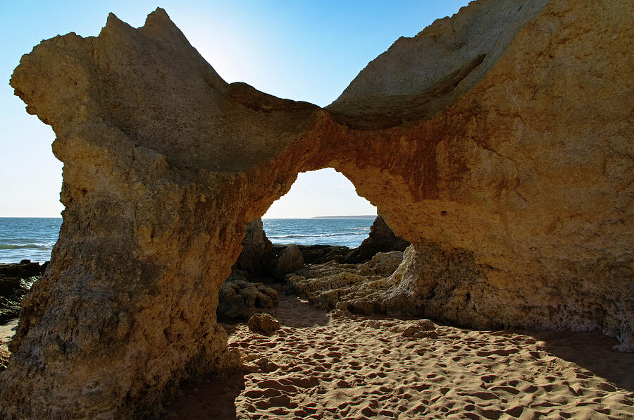 Sandstone Arch in Gale Beach. Algarve Photograph by Angelo DeVal
