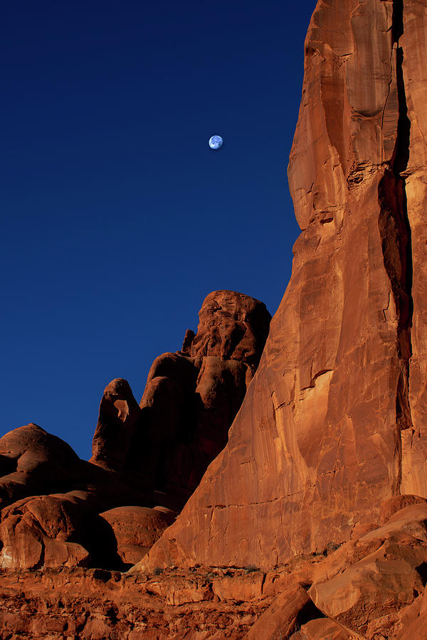 Sandstone Moon Arches National Park Photograph by Wayne King