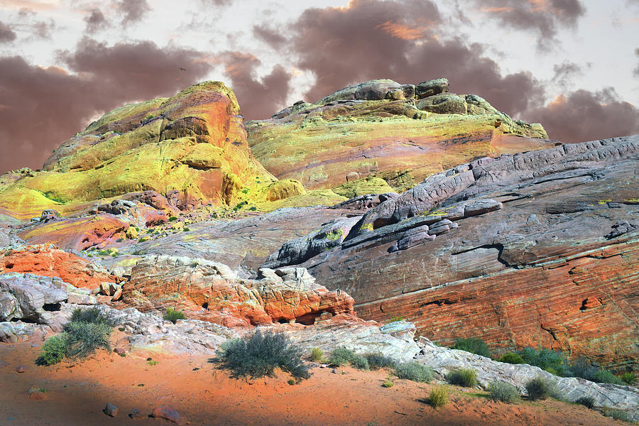 Sandstone Mountains Photograph by Frank Wilson
