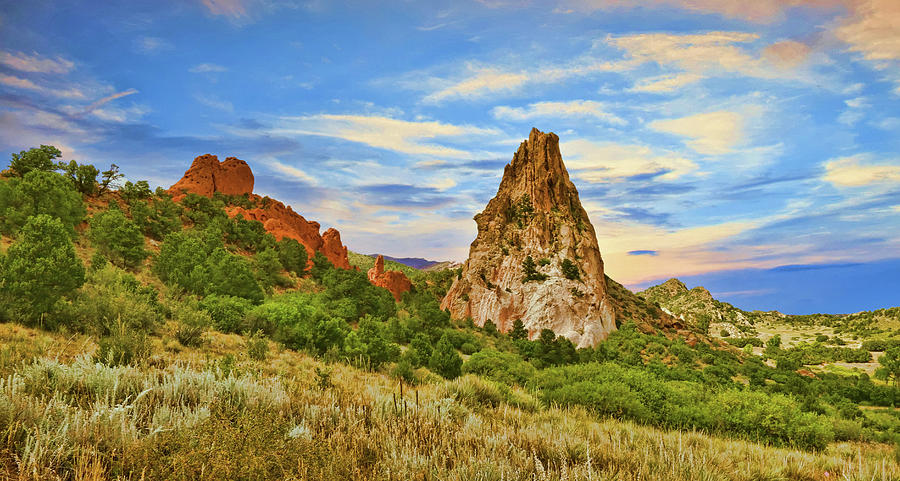 Sandstone Rock Formation in the Garden of the Gods in Colorado Photograph by Ola Allen