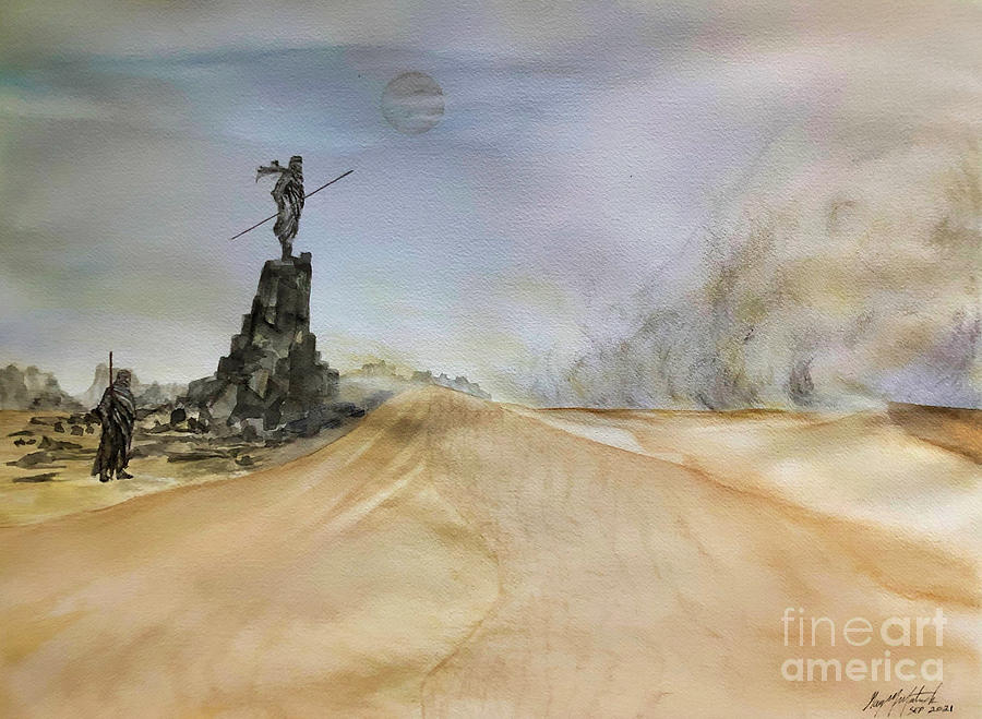 Dune Painting - Sandstorm by Gary Martinek