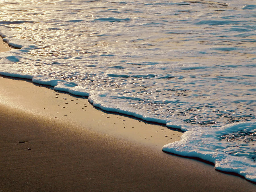 Beach Photograph - Sandy Beach at Dawn - Close Up by Arlane Crump