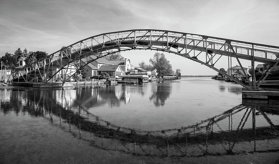 Sandy Beach Bridge Black And White Photograph by Dan Sproul