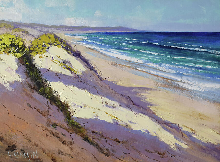 Sandy Beach Painting by Graham Gercken Sandy Beach Painting by Graham Gercken