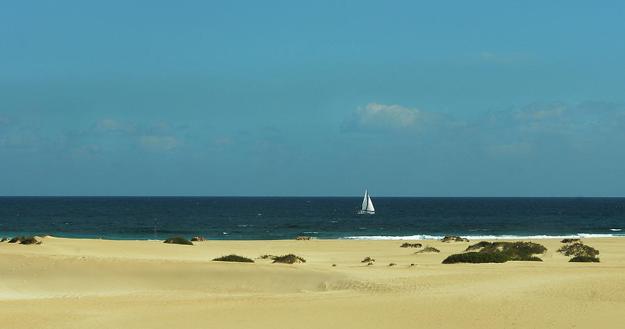 Sandy beach in Fuerteventura, Canary islands Photograph by Severija Kirilovaite
