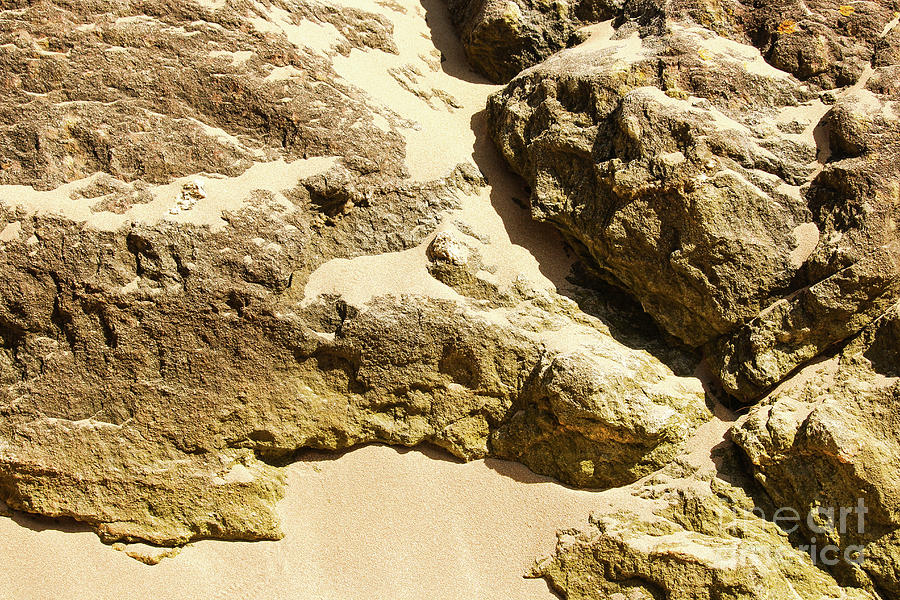 Sandy Beach Rocks Rathmullan Photograph by Eddie Barron