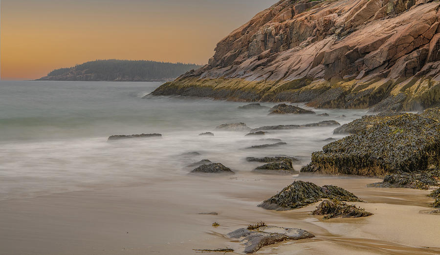 Sand Beach Sunrise, Acadia National Park Photograph by Marcy Wielfaert