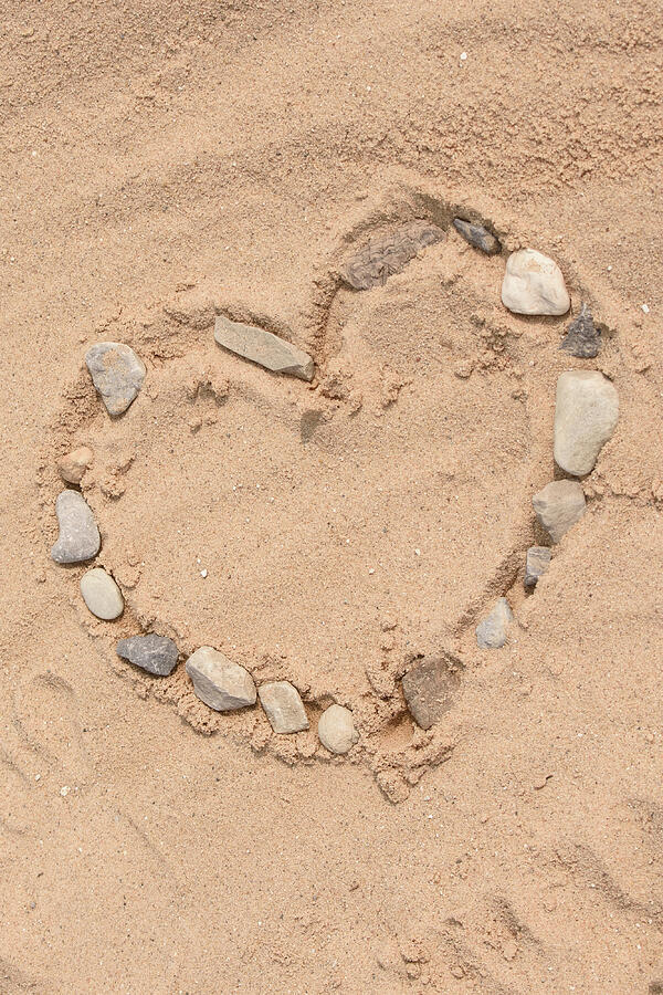 Sandy heart Photograph by Thierry Lach Sandy heart Photograph by Thierry Lach