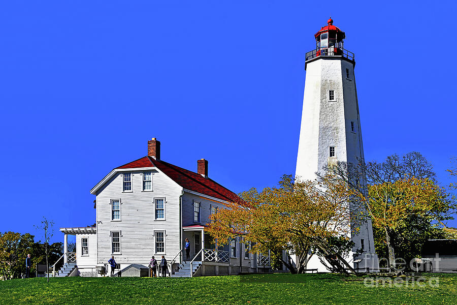 Sandy Hook Lighthouse Autumn Landscape Photograph by Regina Geoghan ...