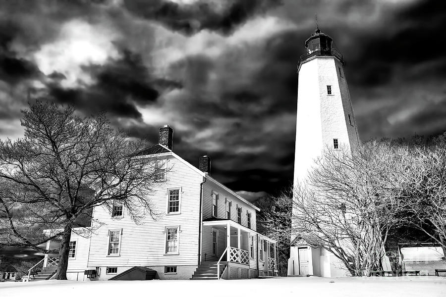 Sandy Hook Lighthouse Winter Profile in New Jersey Photograph by John Rizzuto