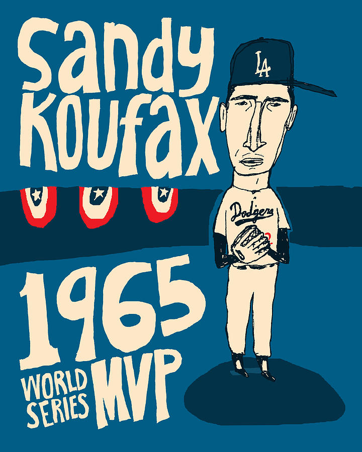 Sandy Koufax Los Angeles Dodgers 1965 World Series Mvp Mixed Media