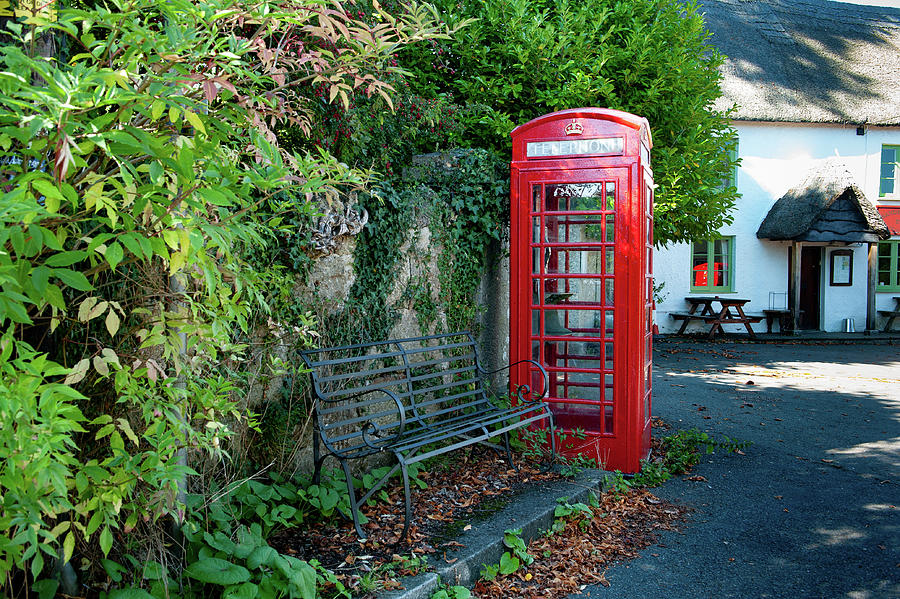 Sandy Park Red Telephone Box Dartmoor Photograph by Helen Jackson