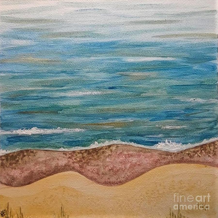 Sandy Shore Painting by April Reilly
