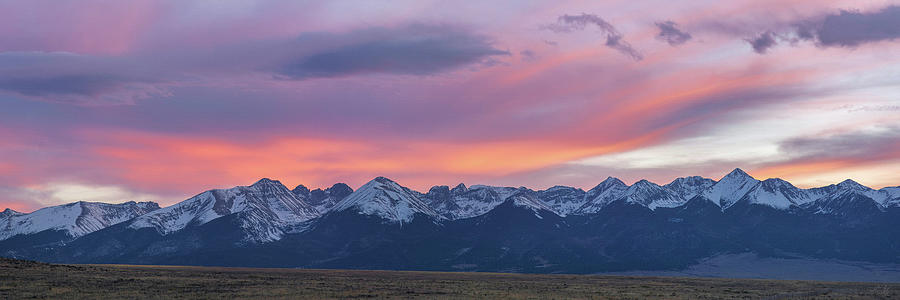 Sangre de Cristo Sunset Panorama Photograph by Aaron Spong - Fine Art ...