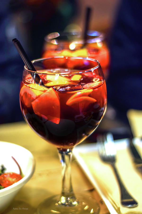 Sangria Cocktail Summer Red Wine Barcelona Spain Photograph by Andreea Eva Herczegh