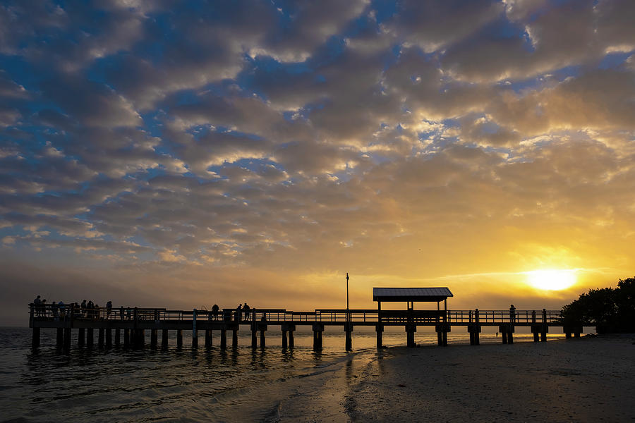 Sanibel Island Fishing Pier at Sunrise Photograph by Clint Buhler