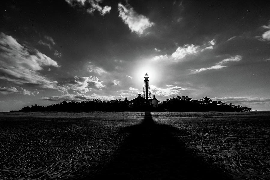 Lighthouse Photograph - Sanibel Lighthouse Moon Shadow by Edward Saternus