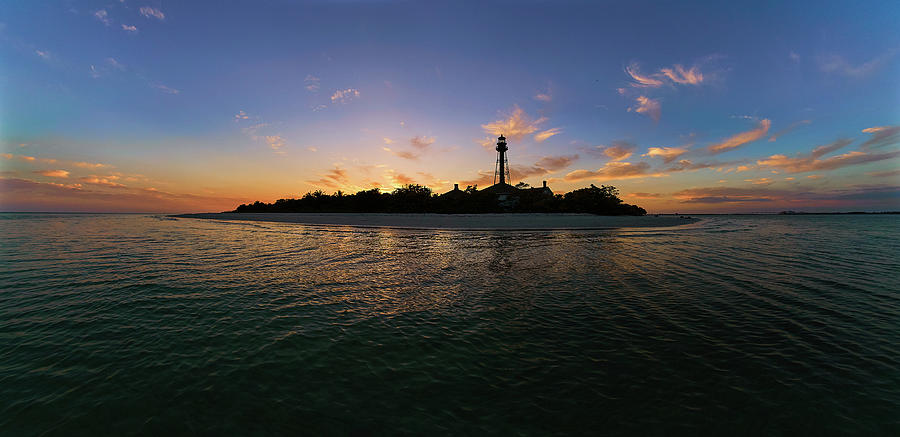 Sanibel Lighthouse Sunset Photograph by Mark Rogers