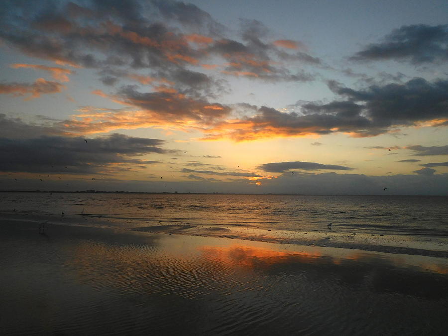 Sanibel October Sunrise at Lighthouse Beach Photograph by Melinda Saminski