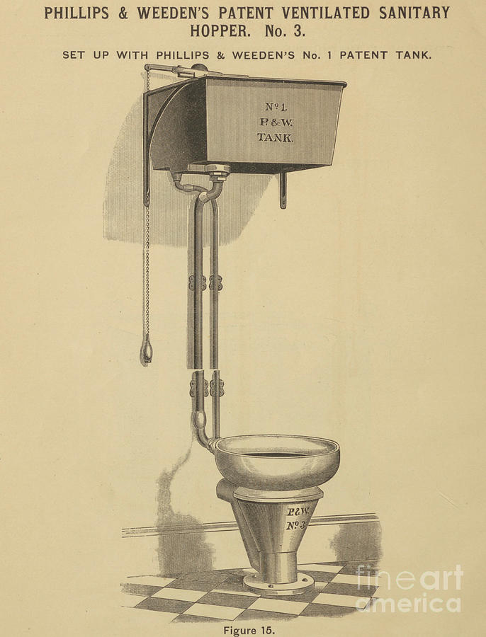 SANITARY HOPPER and TANK f3 Drawing by Historic Illustrations | Fine ...