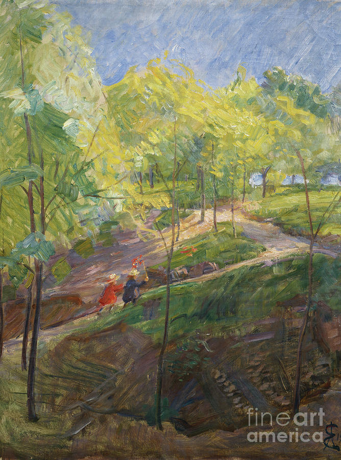Sankthanshaugen, Oslo Painting by O Vaering by August Eiebakke