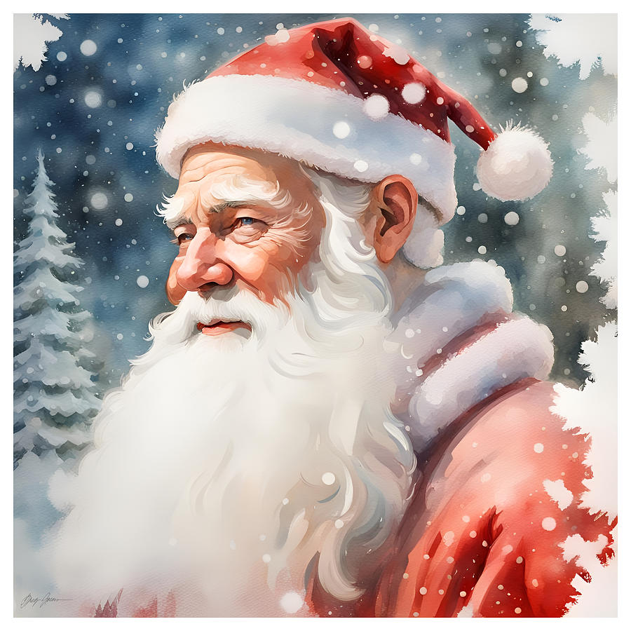 Santa Inspects the Sleigh Digital Art by Greg Joens