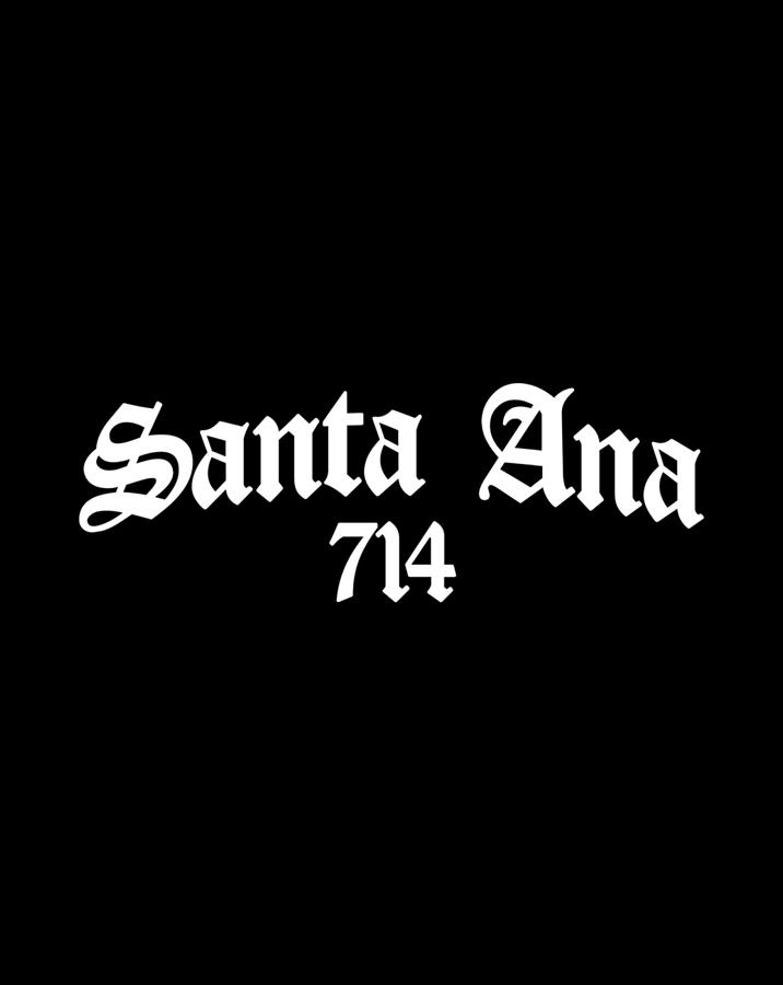 Santa Ana 714 Area Code Chicano Mexican Pride Biker Tattoo Digital Art ...