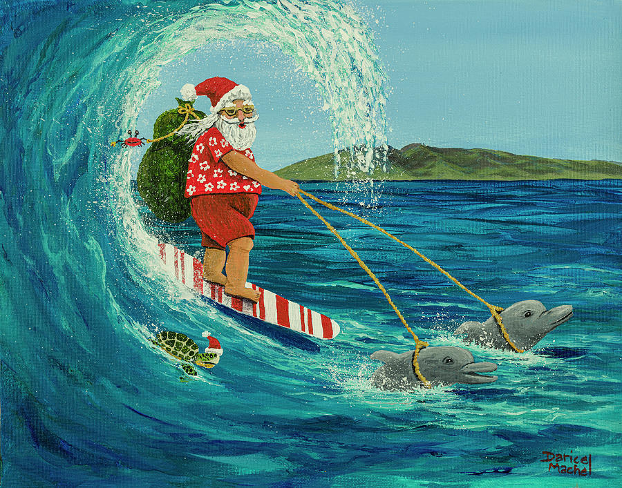 Santa And Friends Painting by Darice Machel McGuire