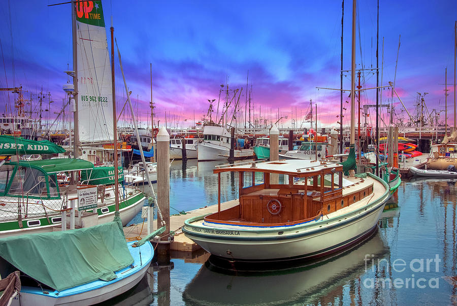 Santa Barbara Marina Boats Photograph by David Zanzinger