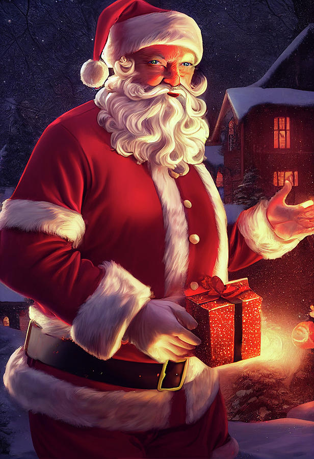 Santa Painting by Bob Orsillo