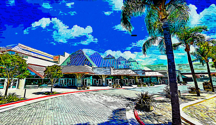 Santa Clara Convention Center, Impressionist Painting Digital Art