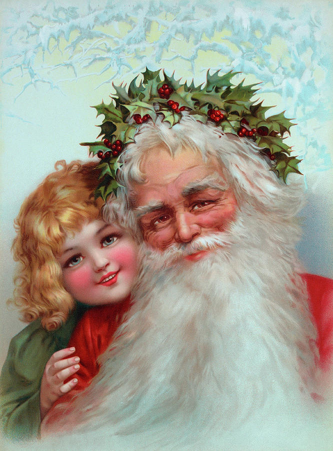 classic santa painting
