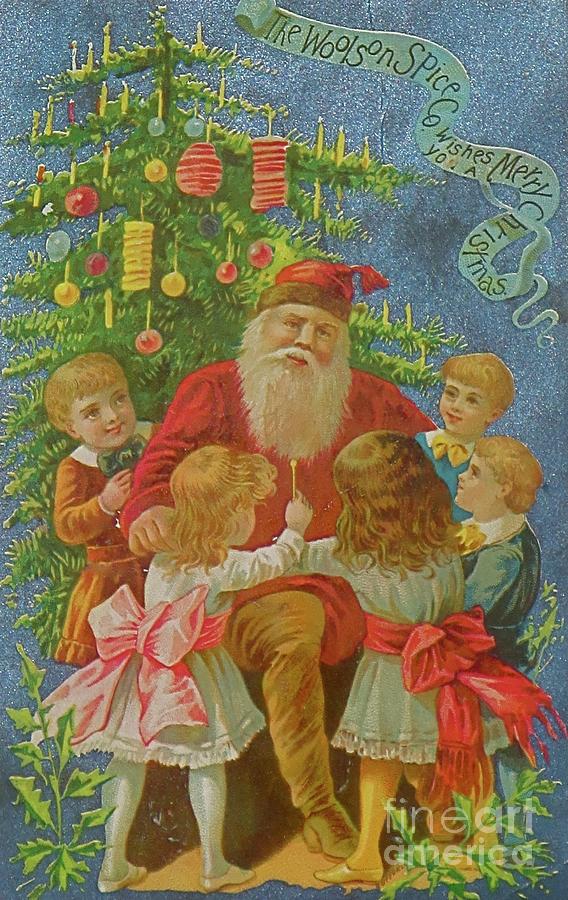 Santa Claus Card 19th Century Photograph by Robert Birkenes - Fine Art ...