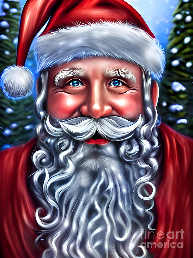 Santa Claus Digital Art by Digital Geneva - Fine Art America